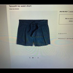 Navy Blue Tow Waist shorts from J Crew